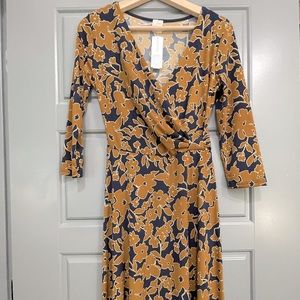 Kaileigh Francesca Faux Wrap Knit Dress Small